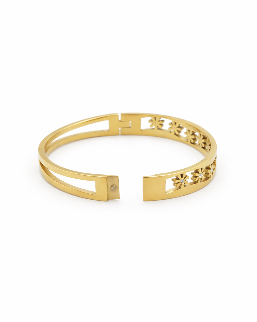 Eternal Bloom Cut-Out Gold Plated Kada