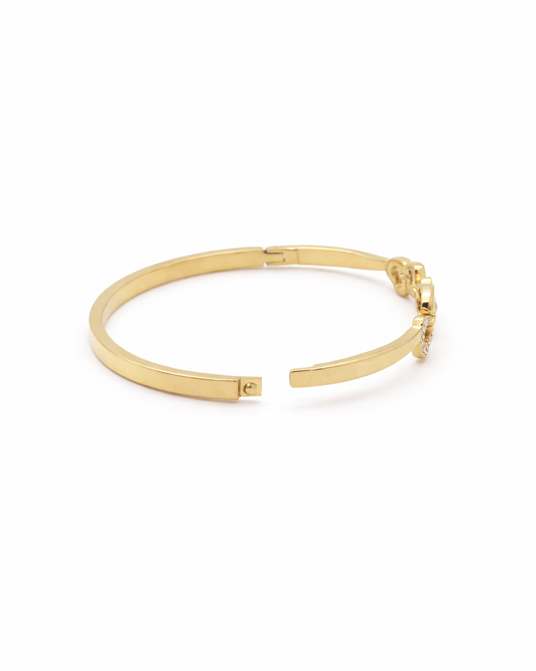 Entwined Heart Crystal Gold Plated Kada