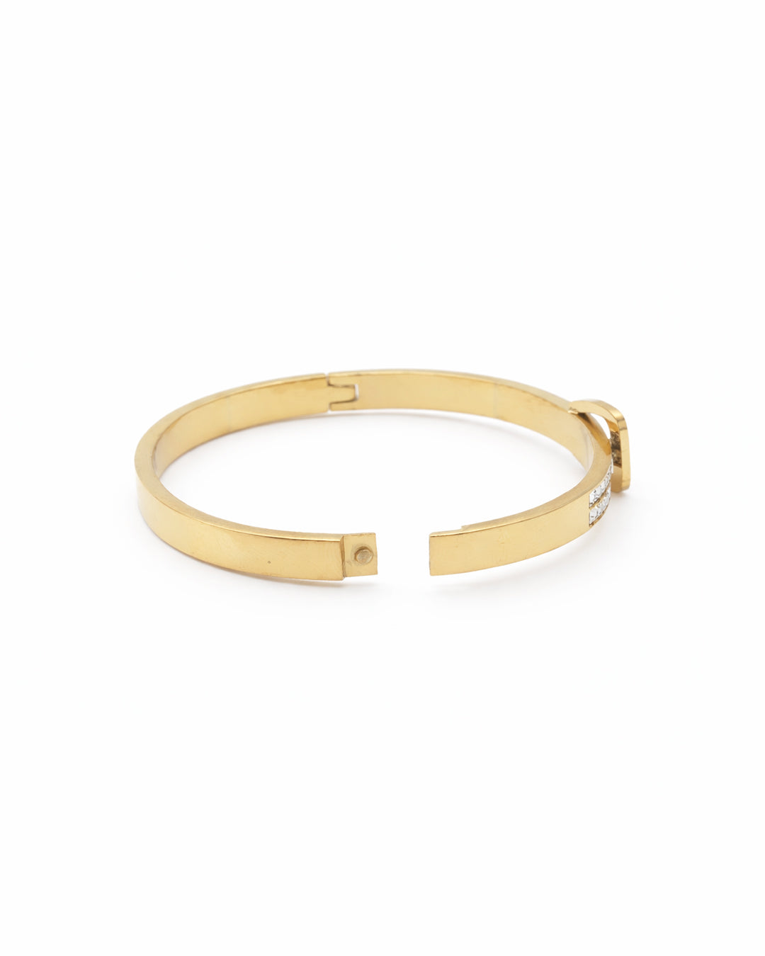 Crystal Double-Rail Buckle Gold Plated Kada