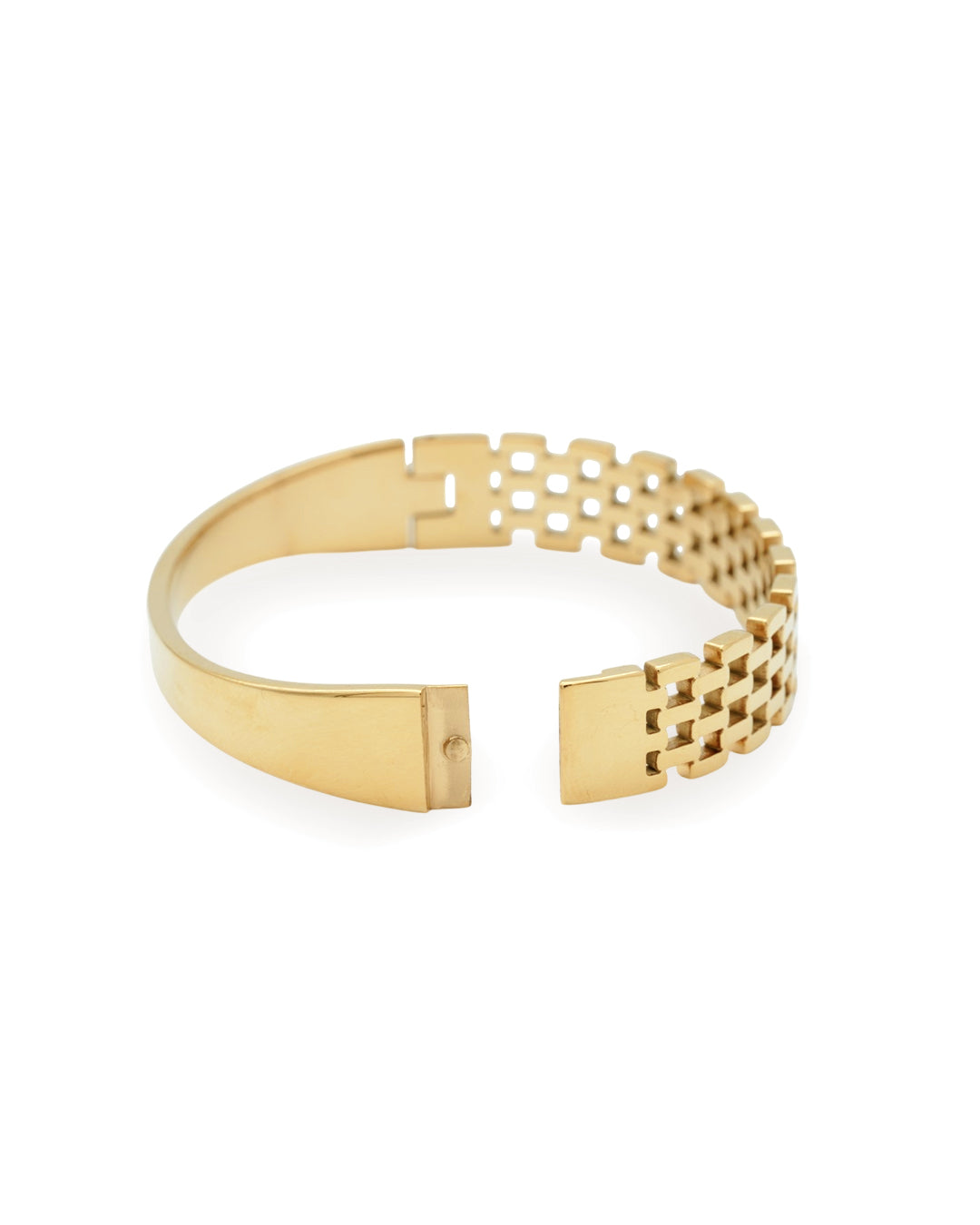 Textured Brick Link Gold Plated Kada