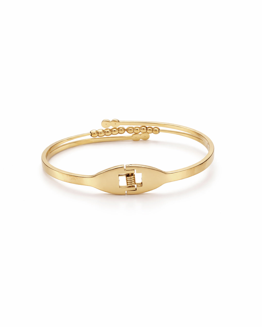 Crystal Bead Arc Gold Plated Kada