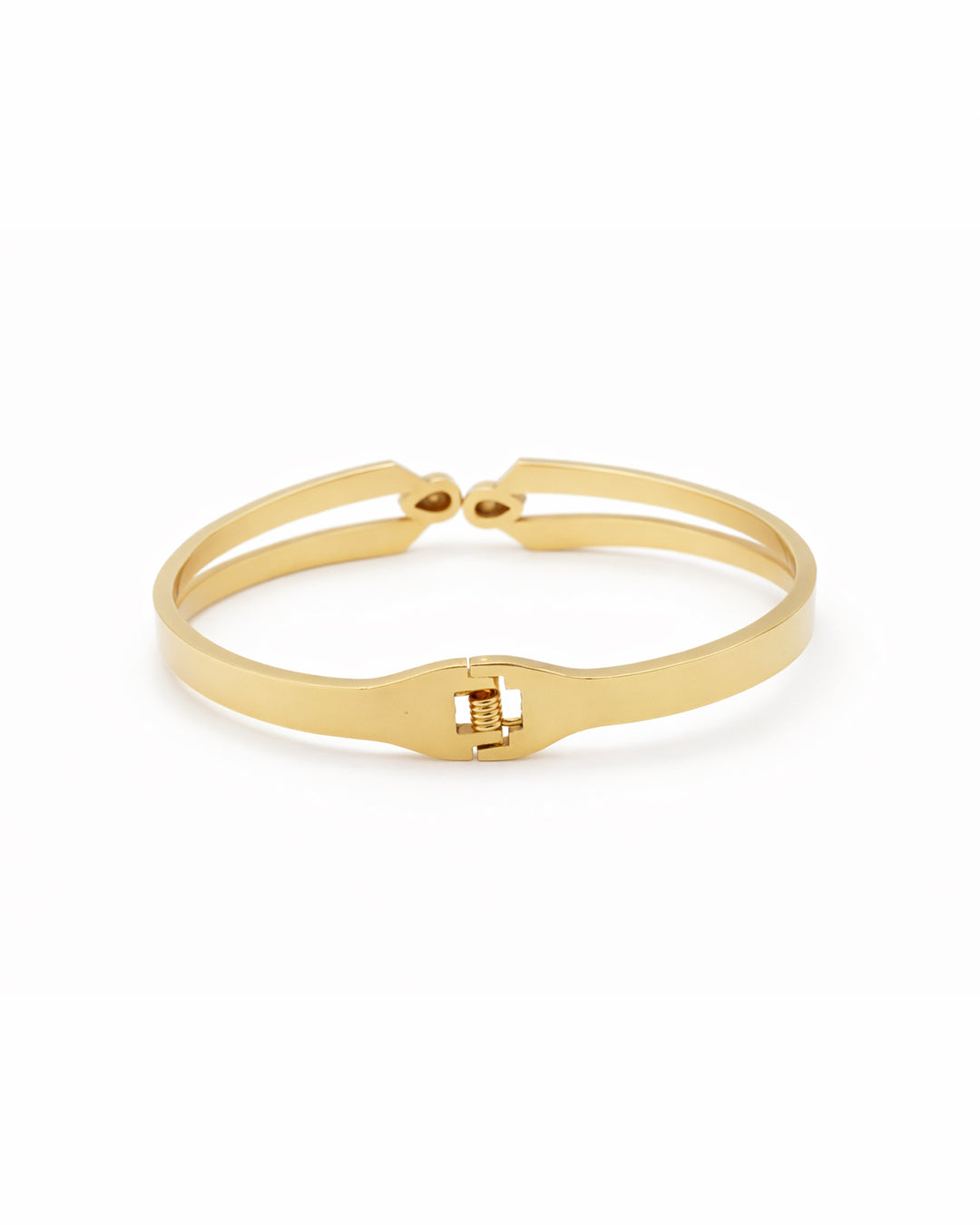 Mother of Pearl Duo-Bypass Crystal Gold Plated Kada