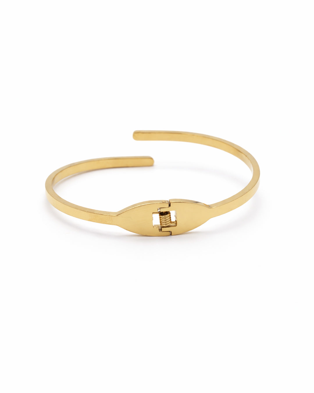 Mother of Pearl Bypass Crystal Gold Plated Kada