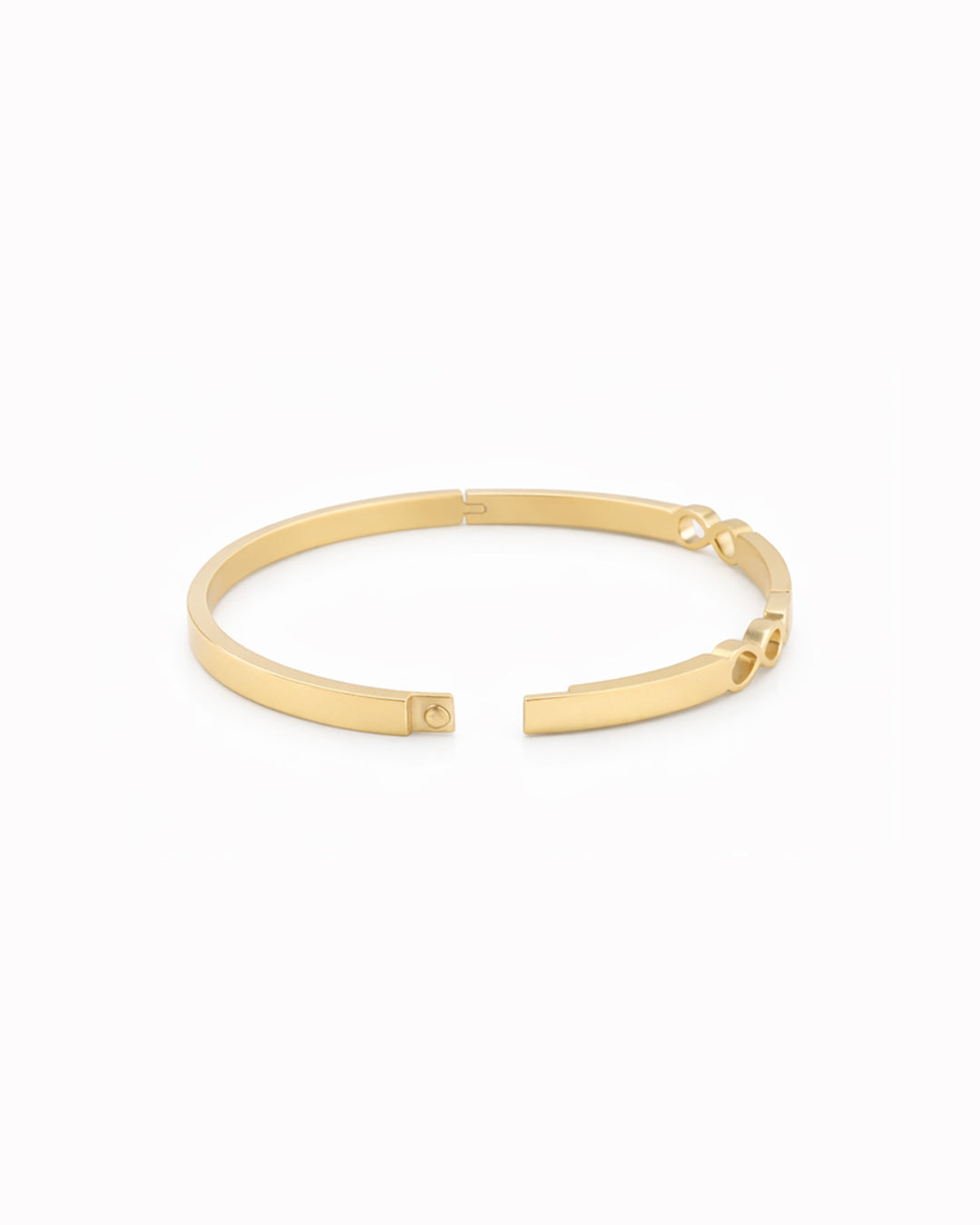 Mother of Pearl Infinity Gold Plated Bangle Kada