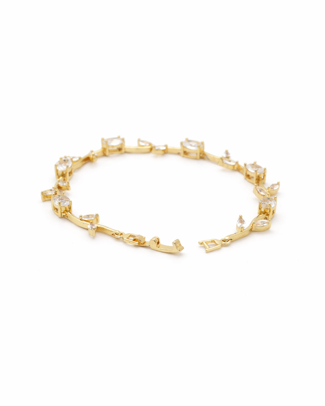Lumière Vine White Crystal Gold Bracelet