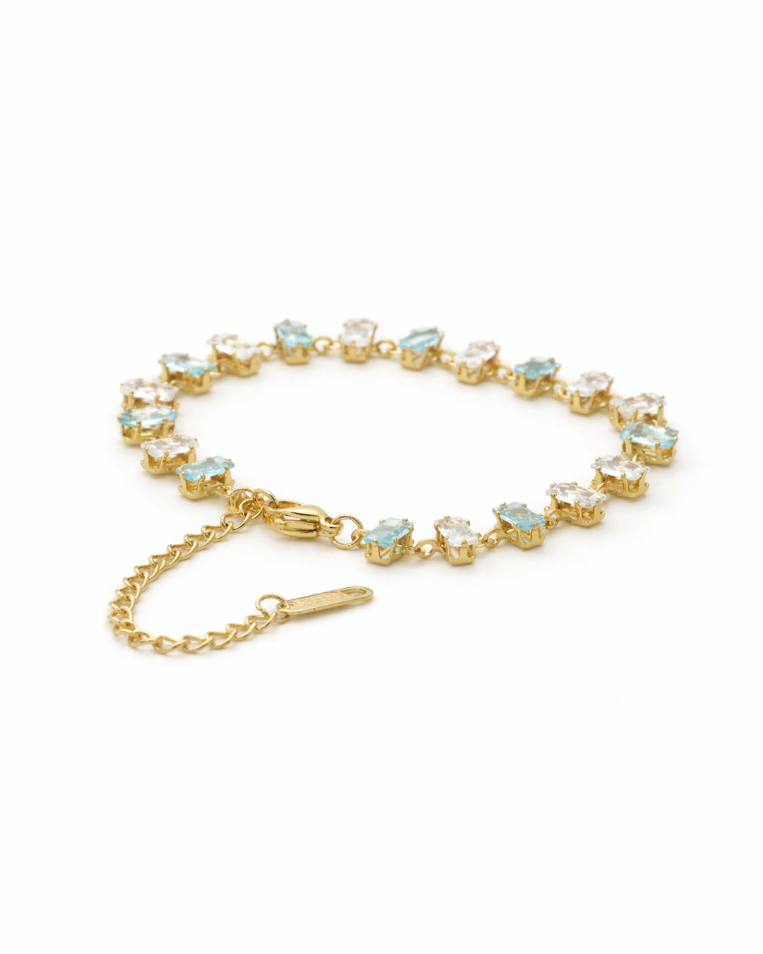 Aqua Frost Gold Plated Bracelet