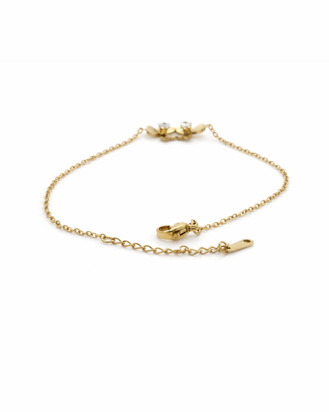 Twin Blossom Gold Plated Bracelet
