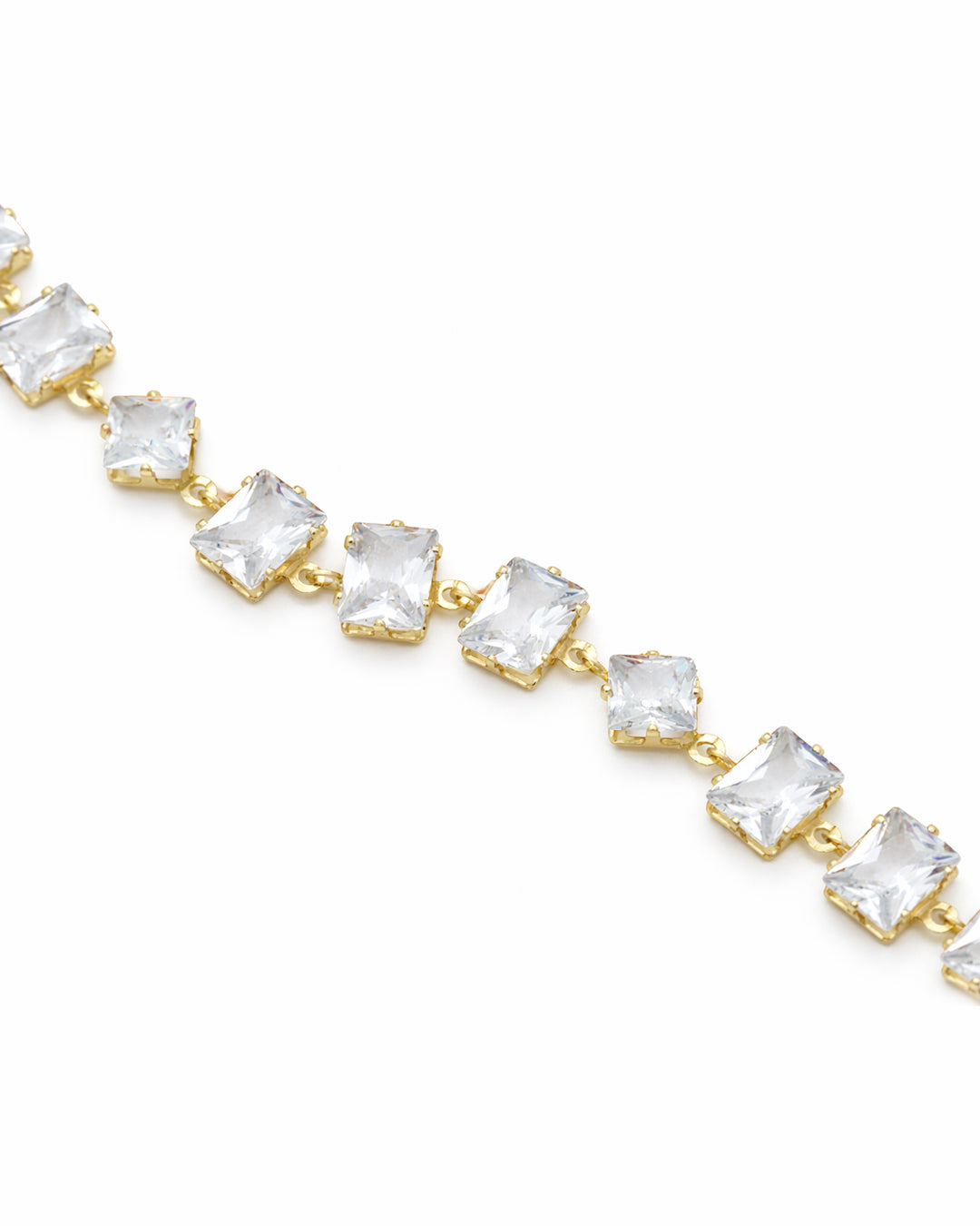 Crystal Cascade Gold Plated Bracelet