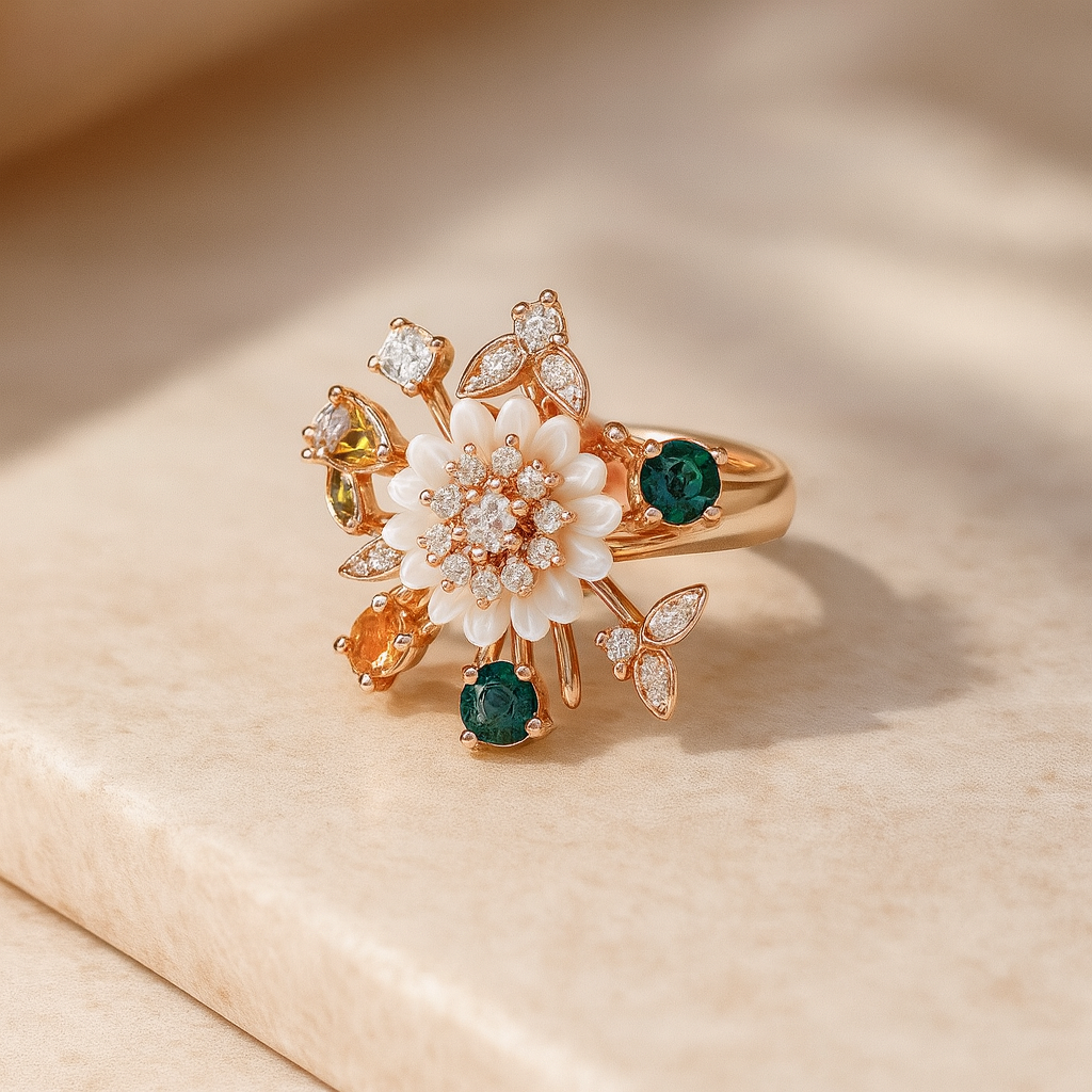 Verdura Silver 925 Ring (Rose Gold)