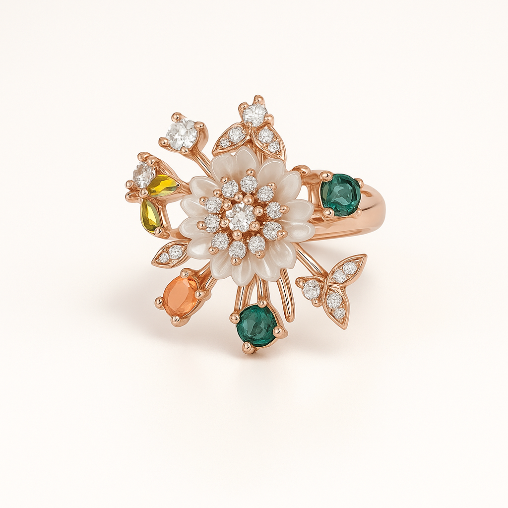 Silver Verdura Ring for Women