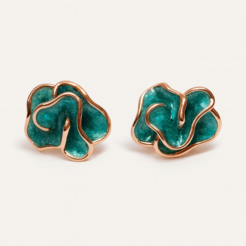 Silver Verdant Flow Earrings for Women