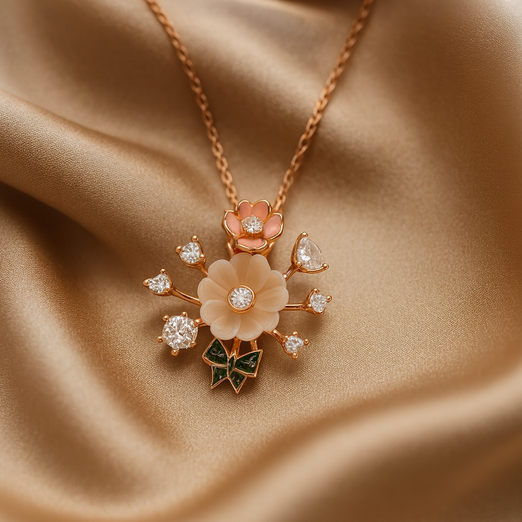 Rosa Aurea Silver 925 Necklace (Rose Gold)
