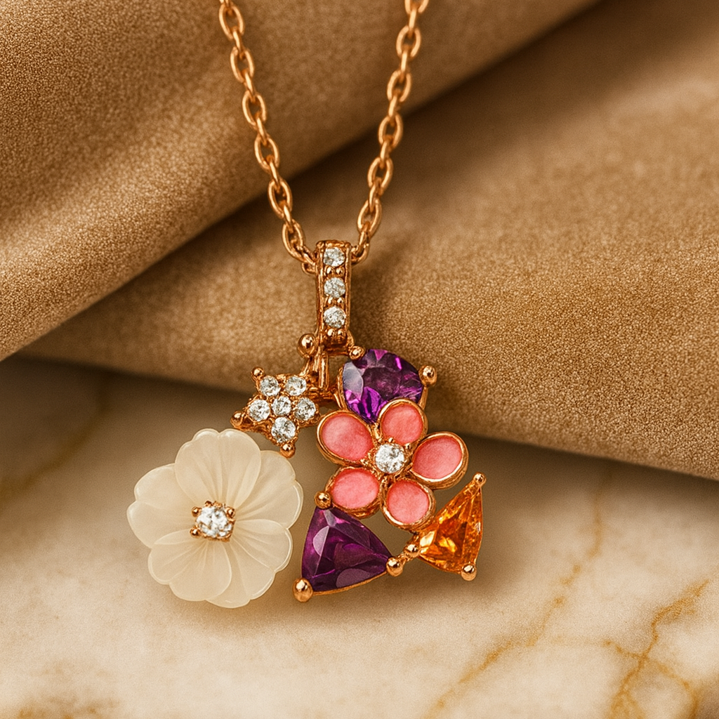 Ameliora Silver 925 Necklace (Rose Gold)