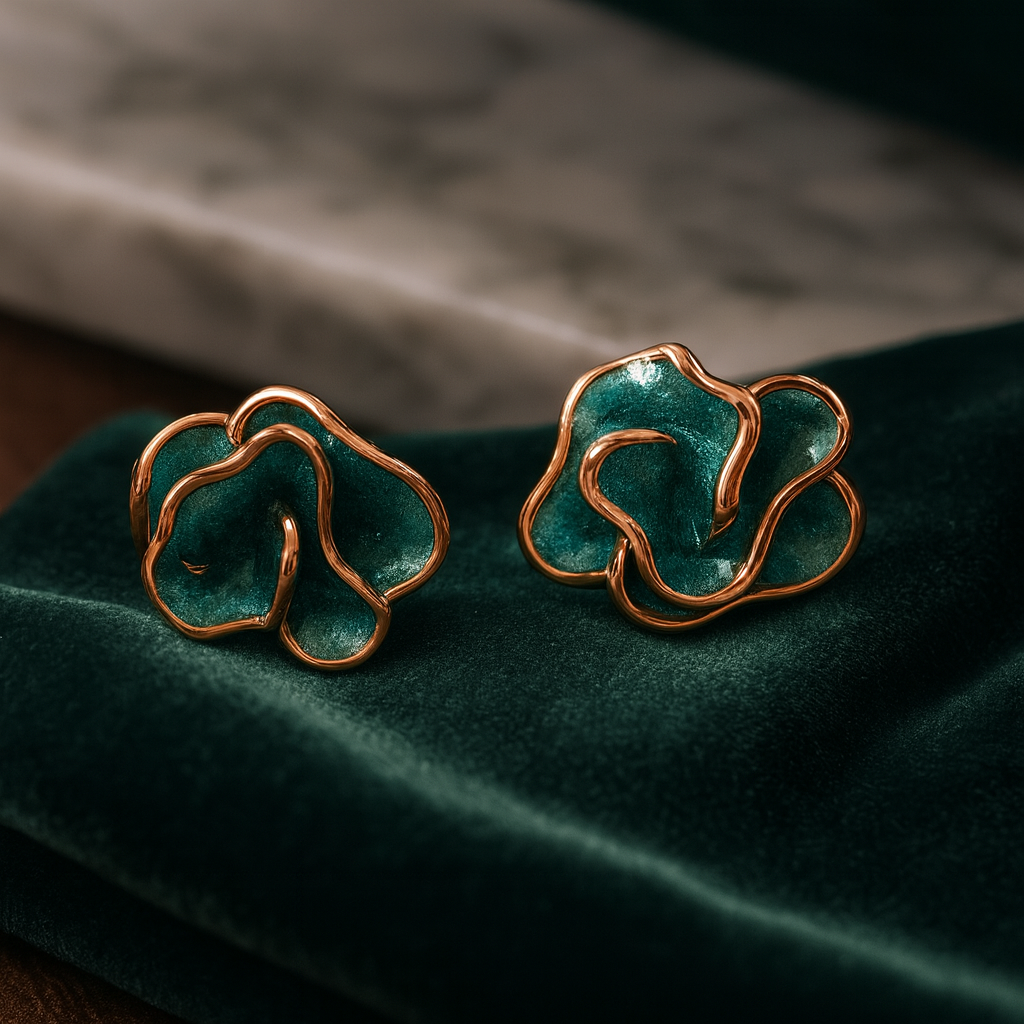 Silver Verdant Flow Earrings for Women