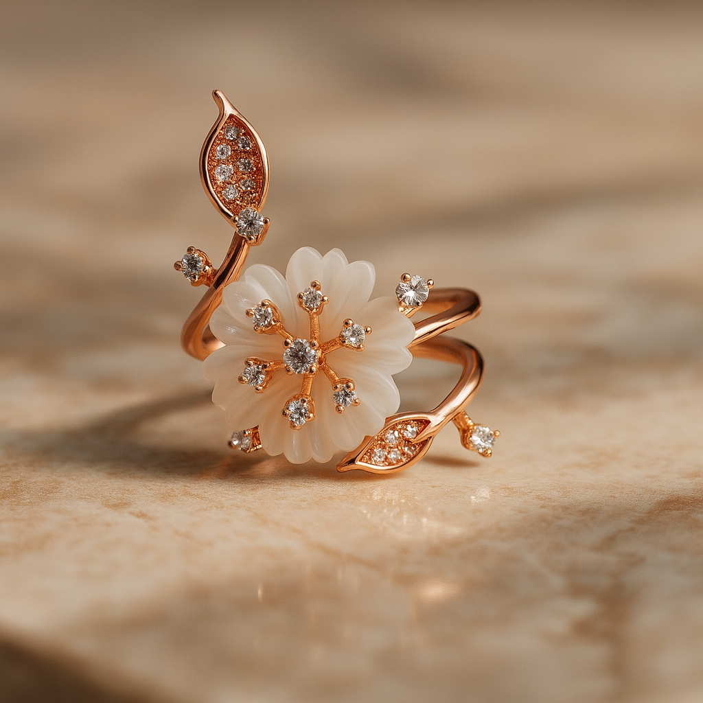 Silver Ivory Radiance Ring for Women