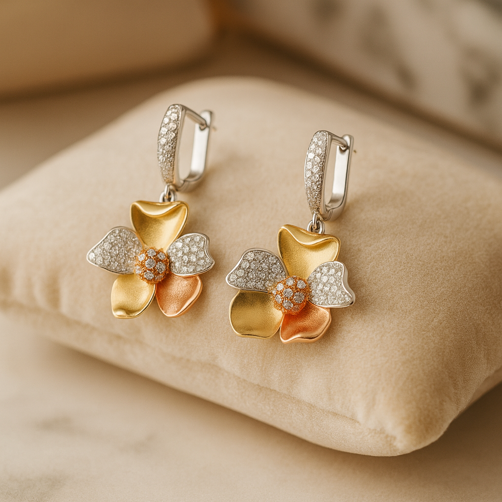Solar Bloom Silver 925 Earrings