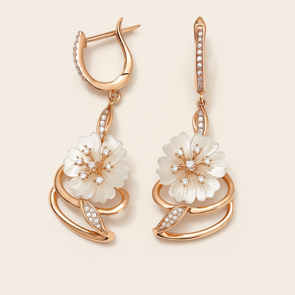 Silver Ivory Radiance Earrings for Women