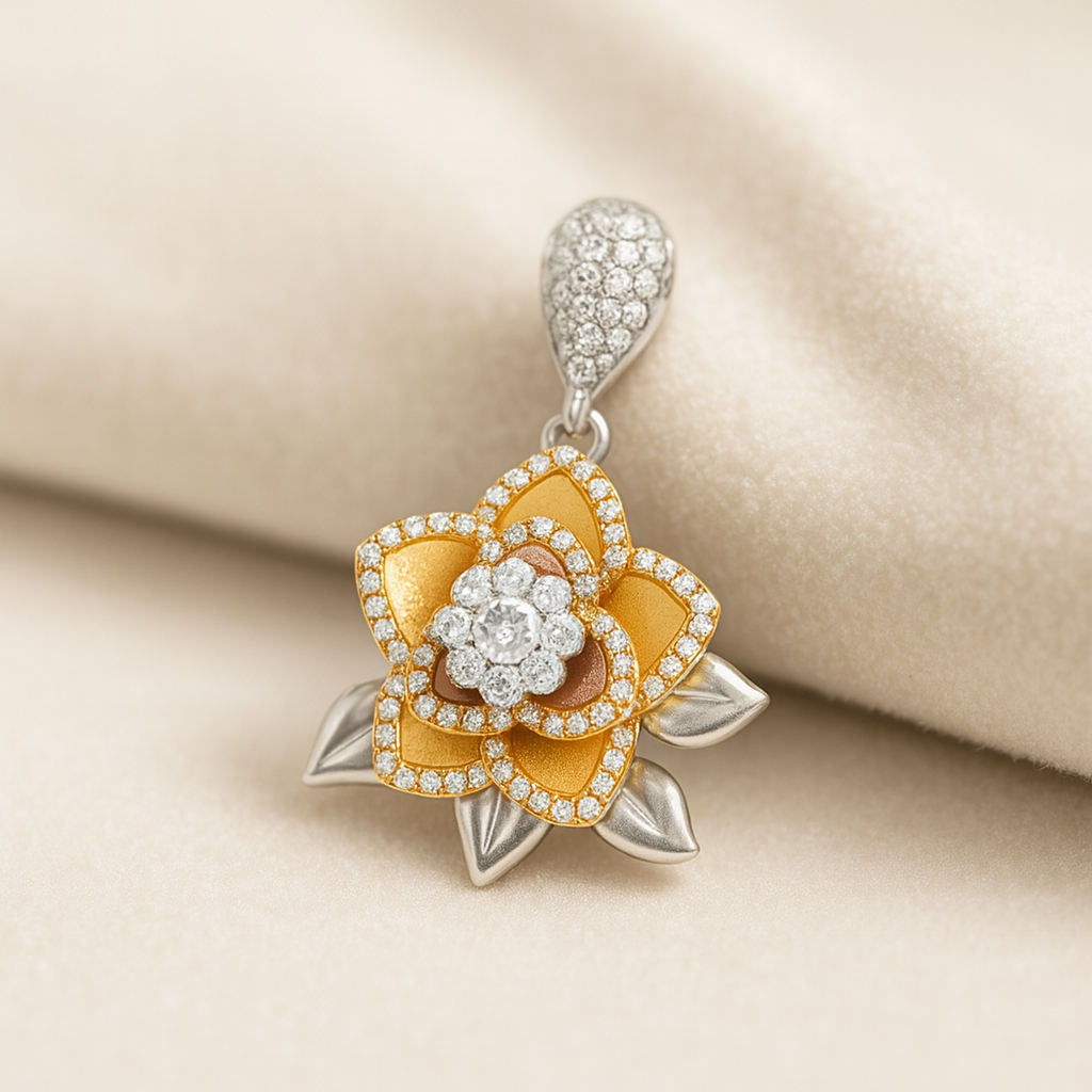 Divine Bloom Silver 925 Pendant