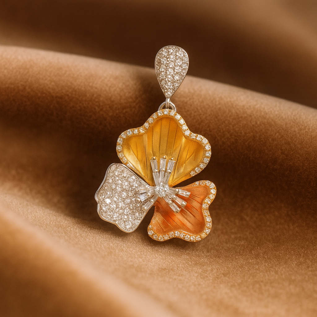 Golden Ember Silver 925 Pendant