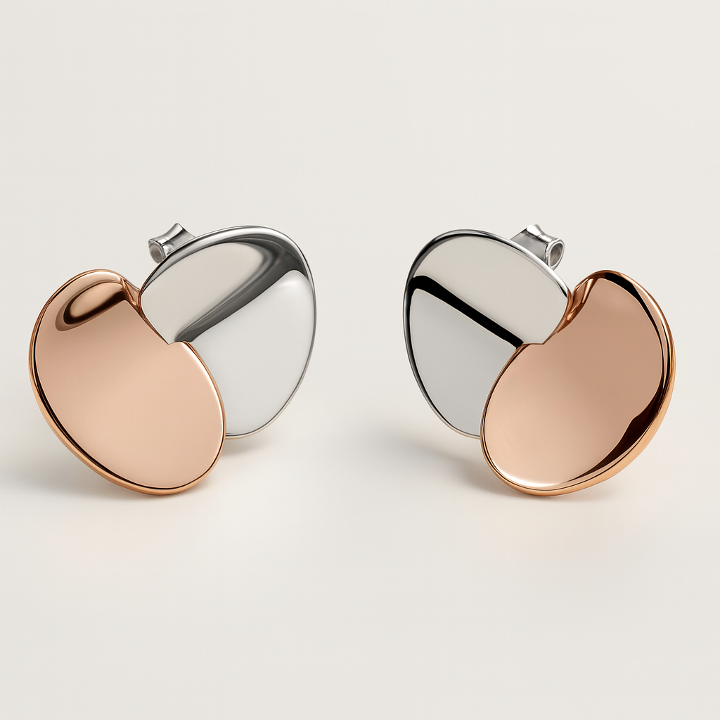 Silver Lustre Dual Flux Earrings for Women