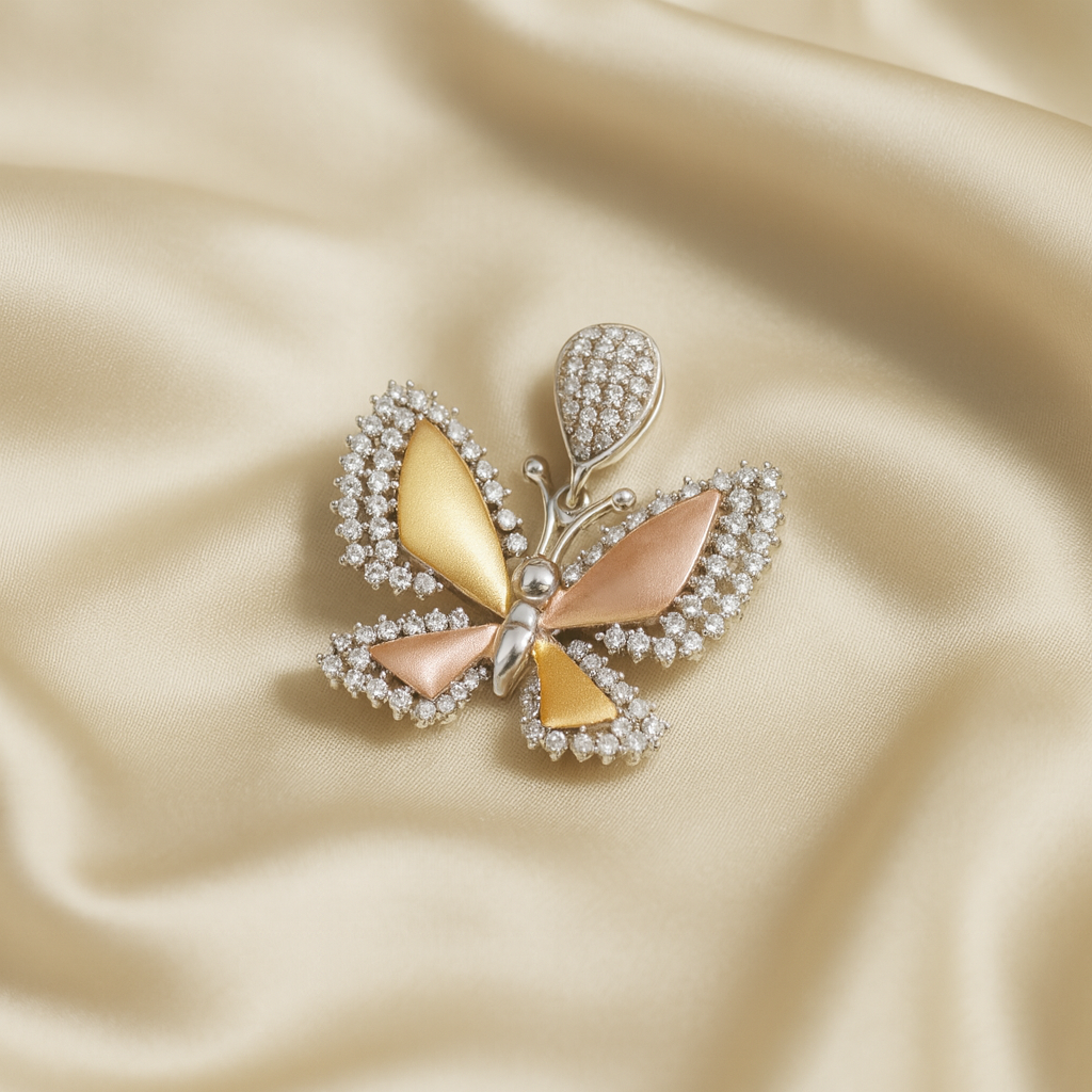 Golden Flutter Silver 925 Pendant