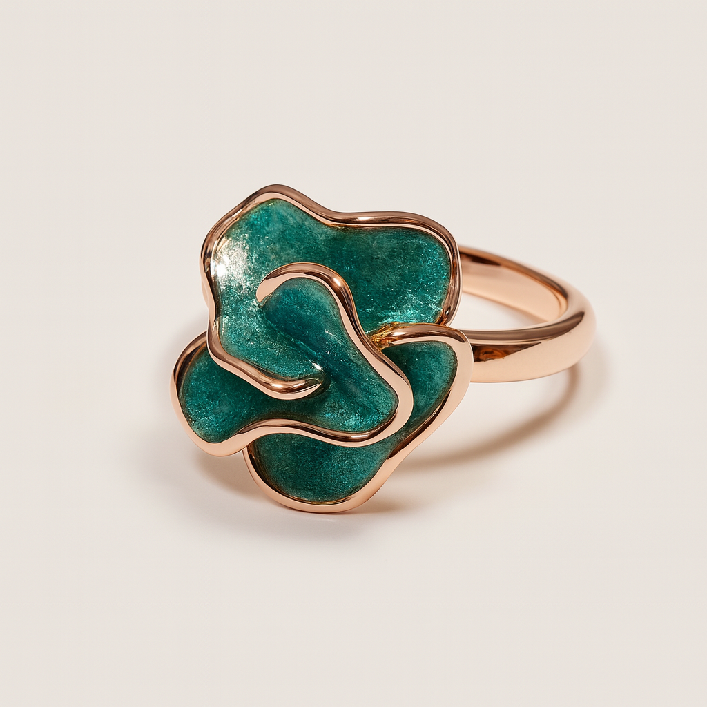 Silver Verdant Flow Ring for Women