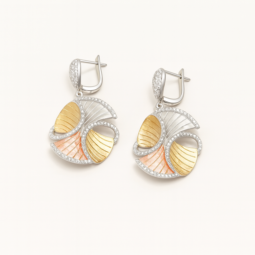 Aurora Swirl Silver 925 Earrings