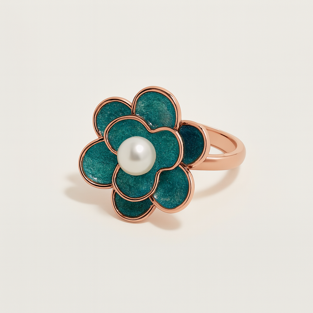 Silver Emerald Poise Ring for Women