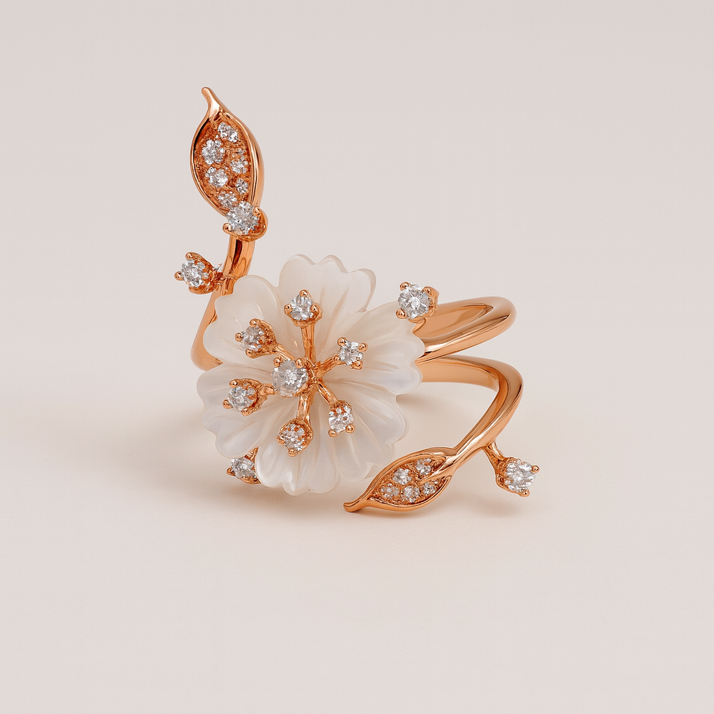 Silver Ivory Radiance Ring for Women