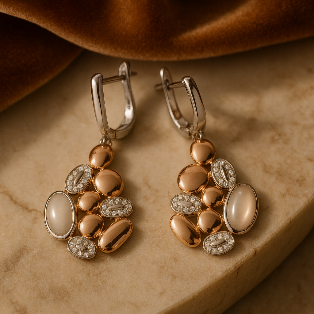 Silver Aurora Duality Earrings for Women