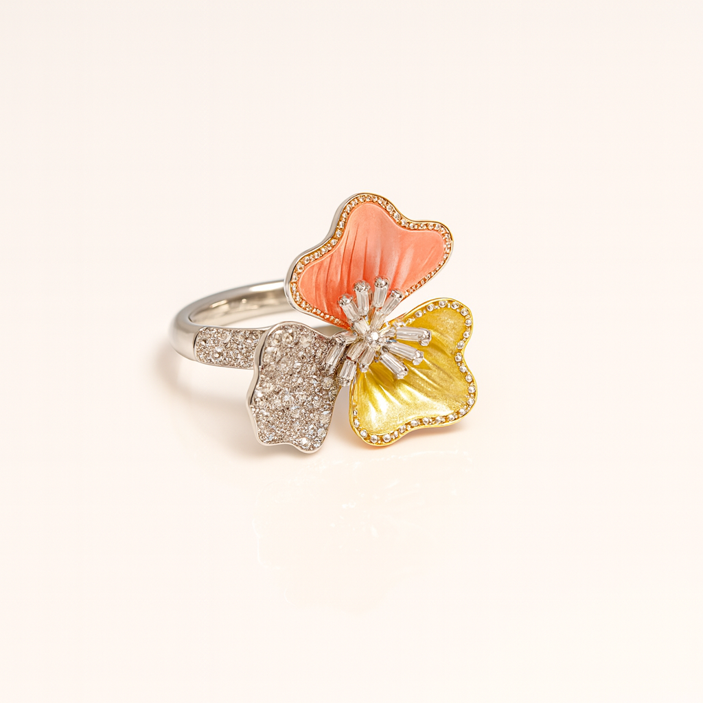 Golden Ember Silver 925 Ring