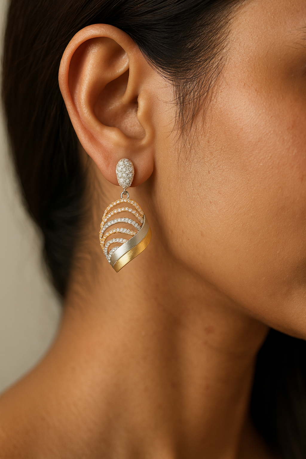 Ethereal Wave Silver 925 Earrings