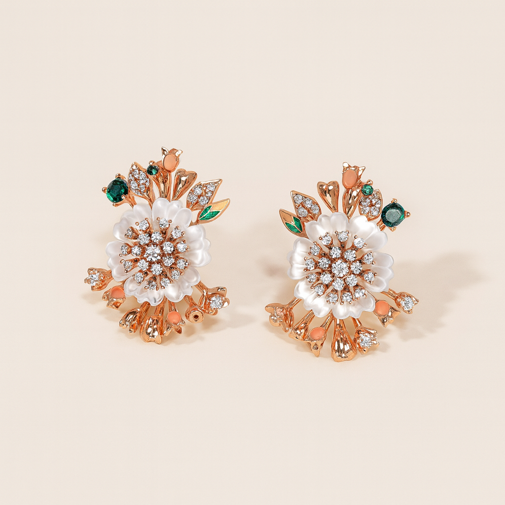 Silver Verdura Earrings for Women