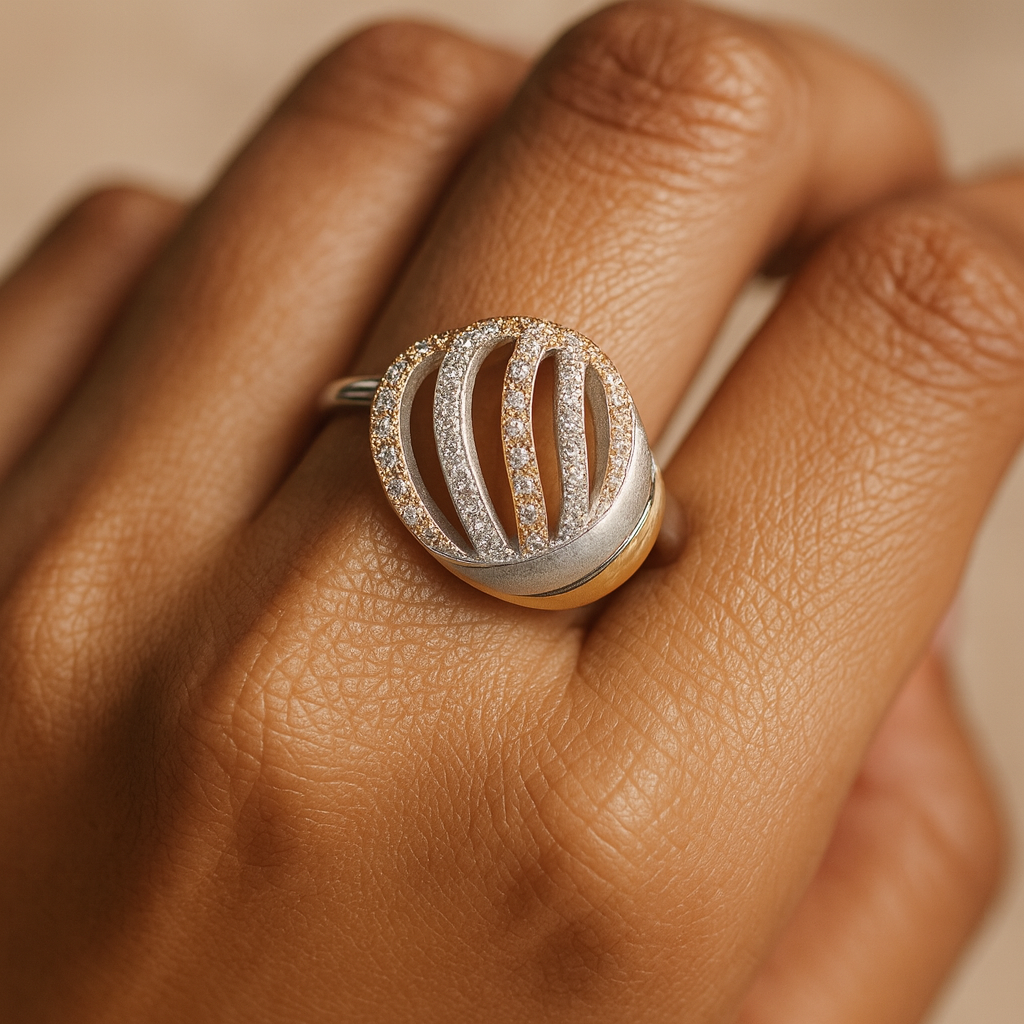 Ethereal Wave Silver 925 Ring