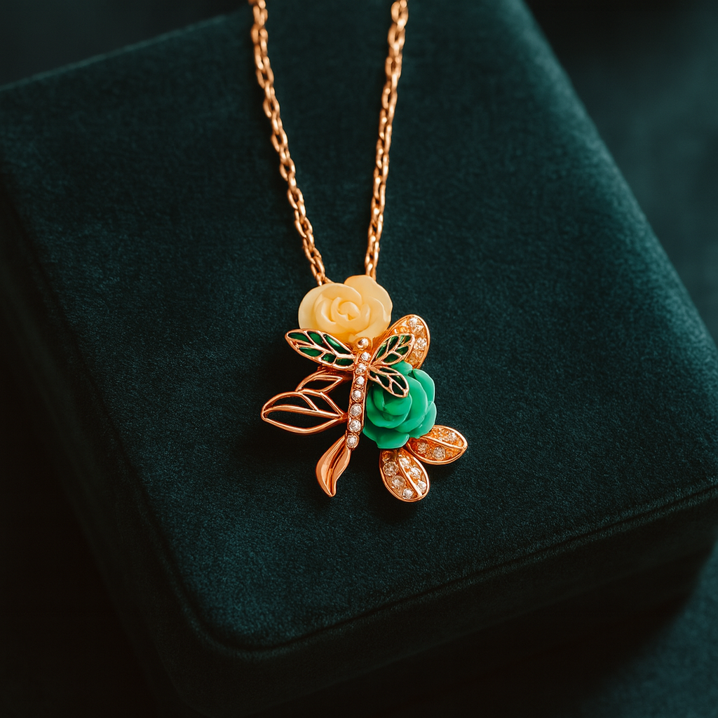 Silver Fleur Essence Necklace for Women