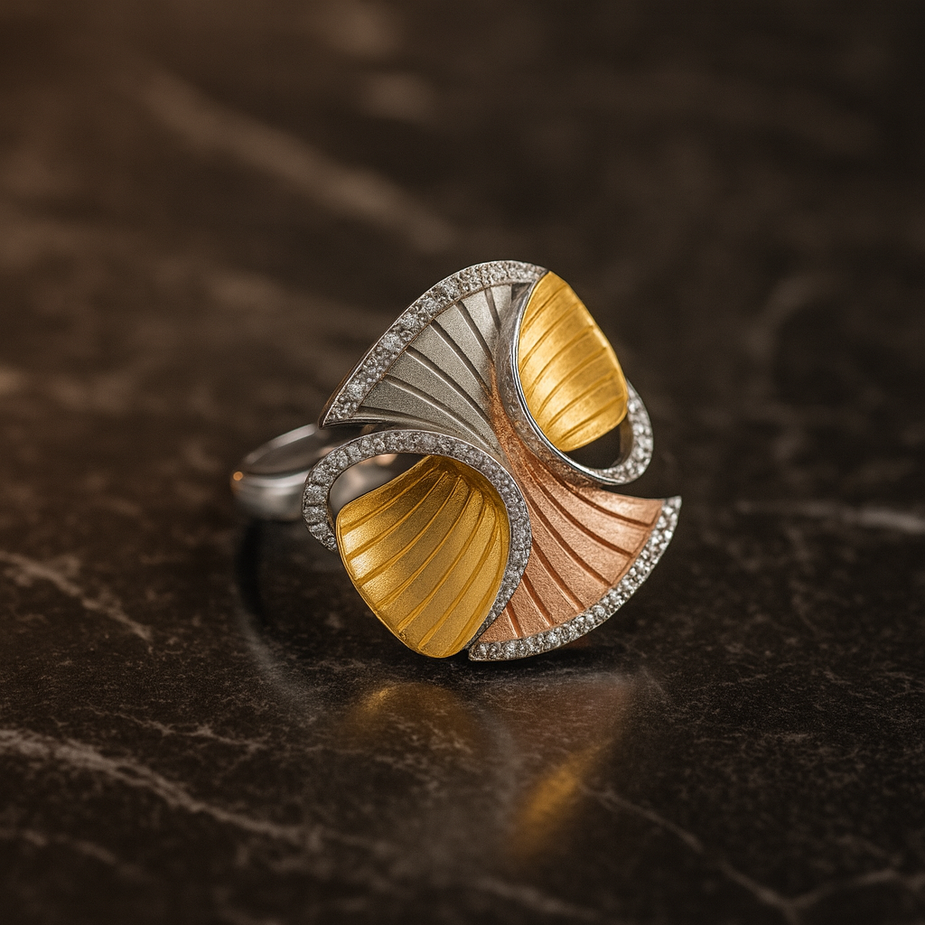 Aurora Swirl Silver 925 Ring