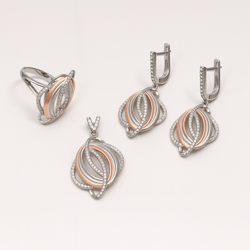 Twilight Grace Silver 925 Fine Jewelry Set