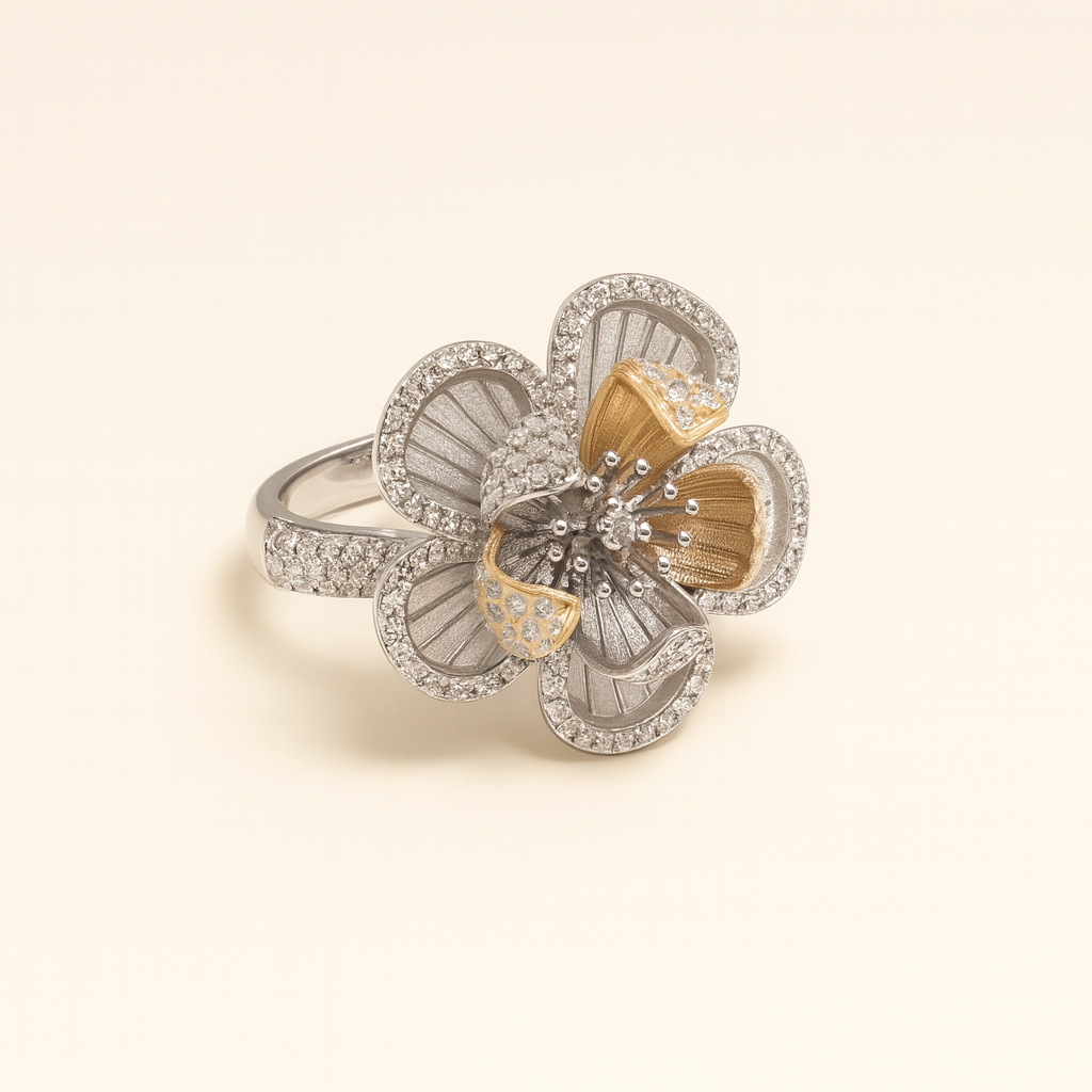 Gilded Harmony Silver 925 Ring