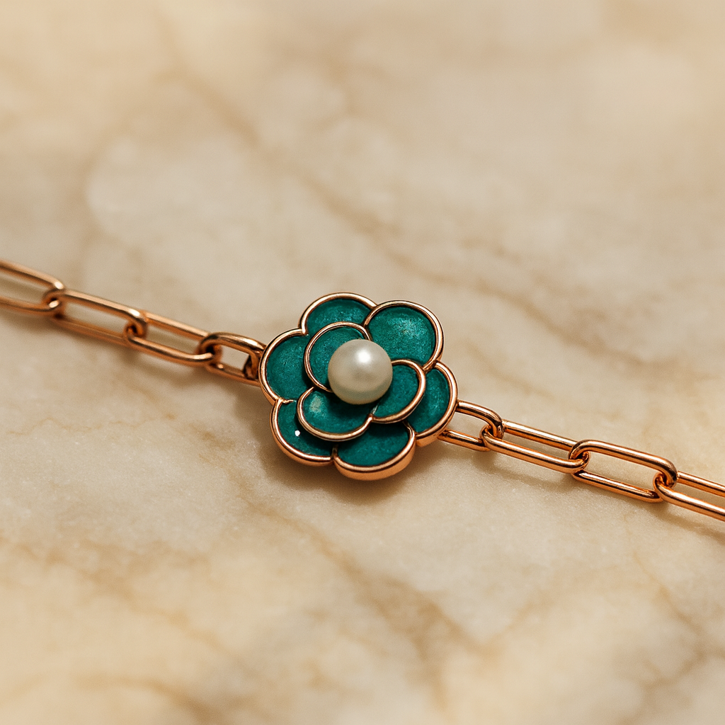 Silver Emerald Poise Bracelet for Women