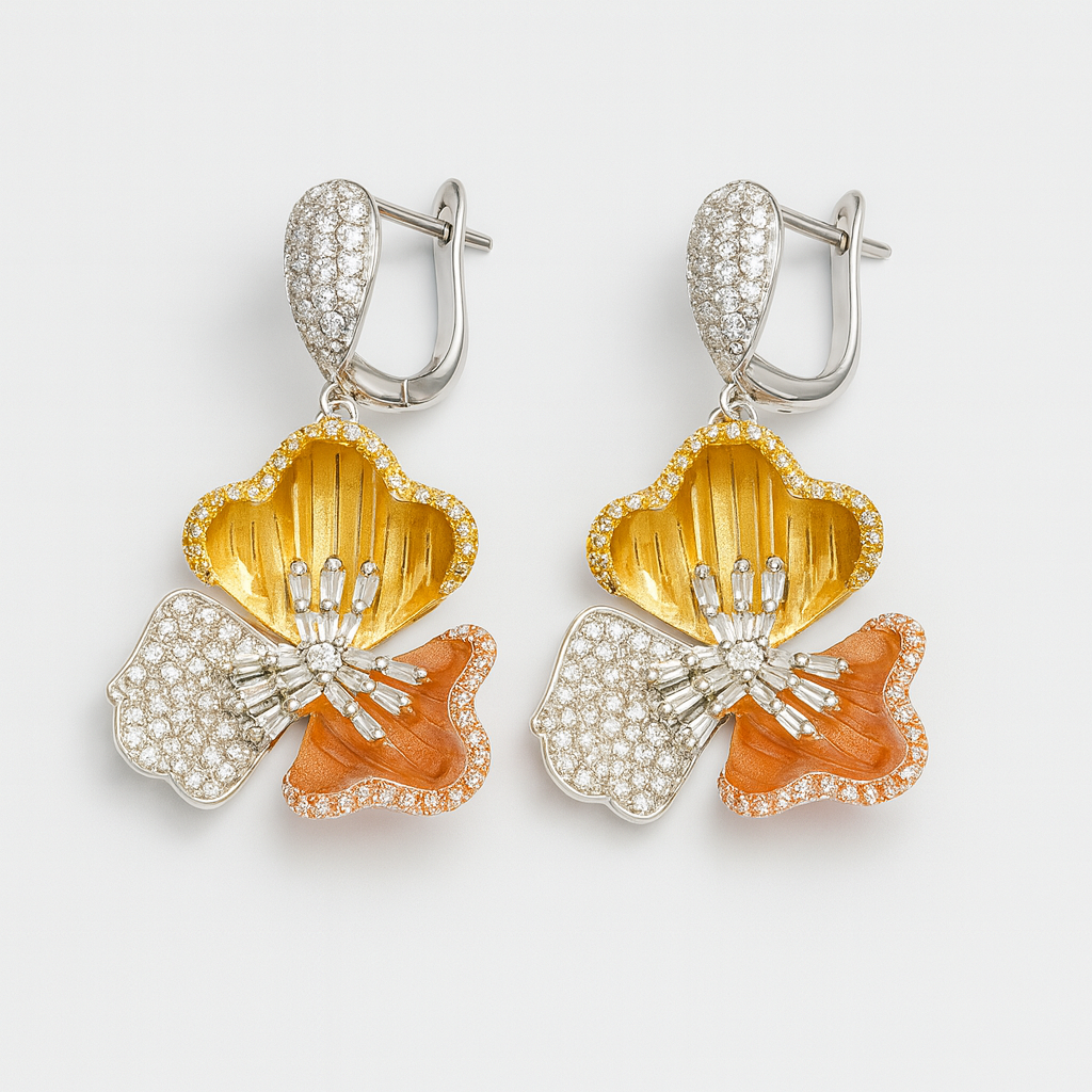 Golden Ember Silver 925 Earrings