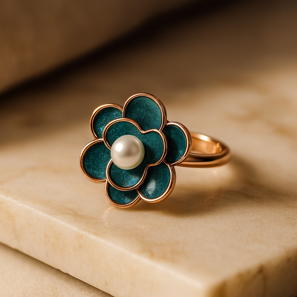 Silver Emerald Poise Ring for Women