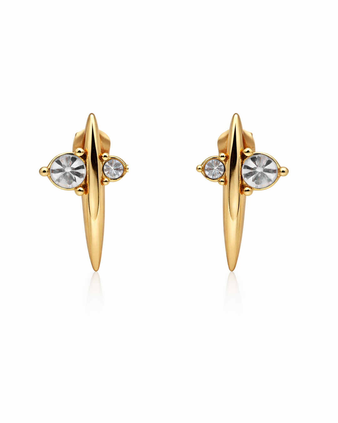 Dagger Stud Gold Plated Earrings