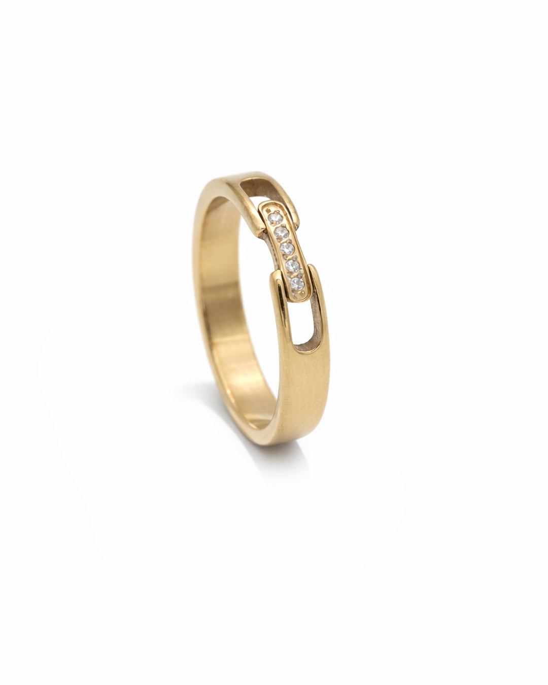 Buckle Band Gold Plated Ring