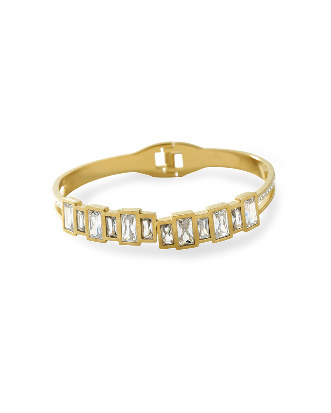 Baguette Crystal Deco Gold Plated Kada