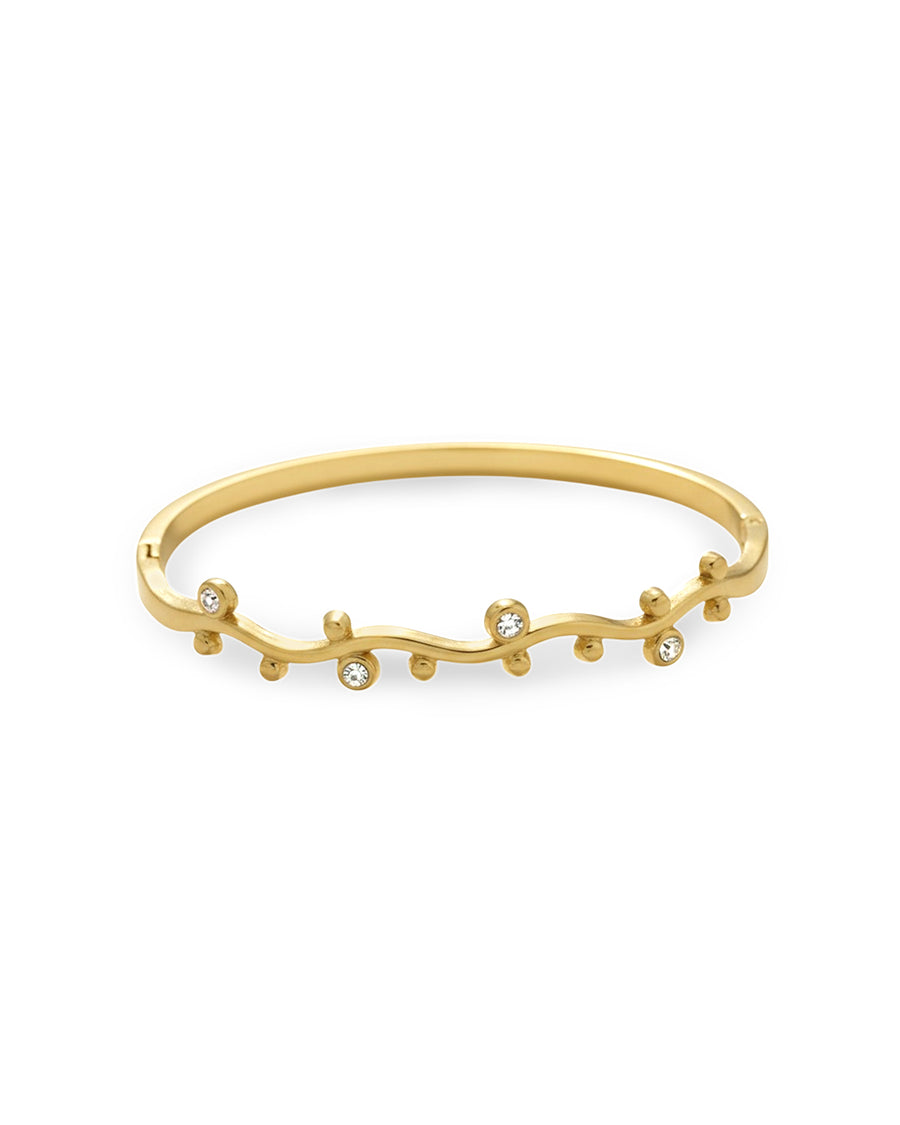 Dewdrop Vine Crystal Gold Plated Kada