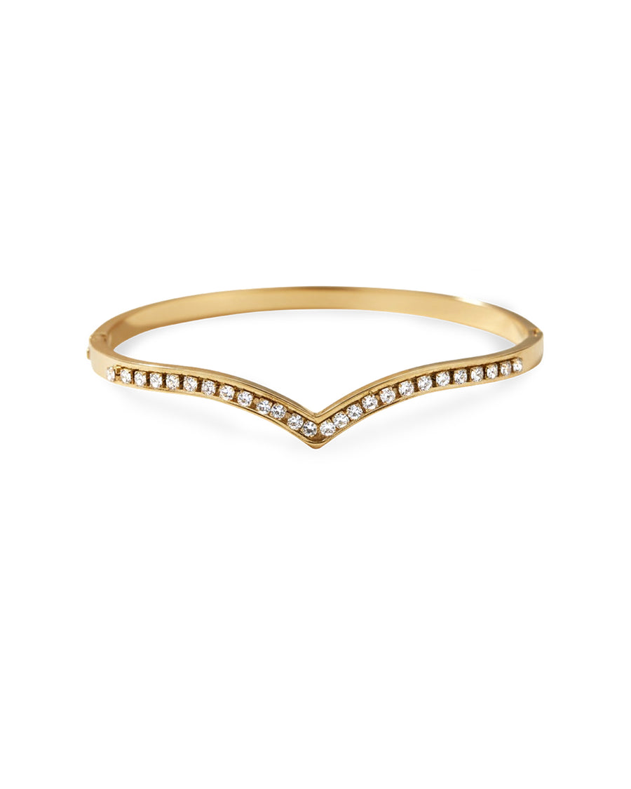 Chevron Pavé Crystal Crown Gold Plated Kada