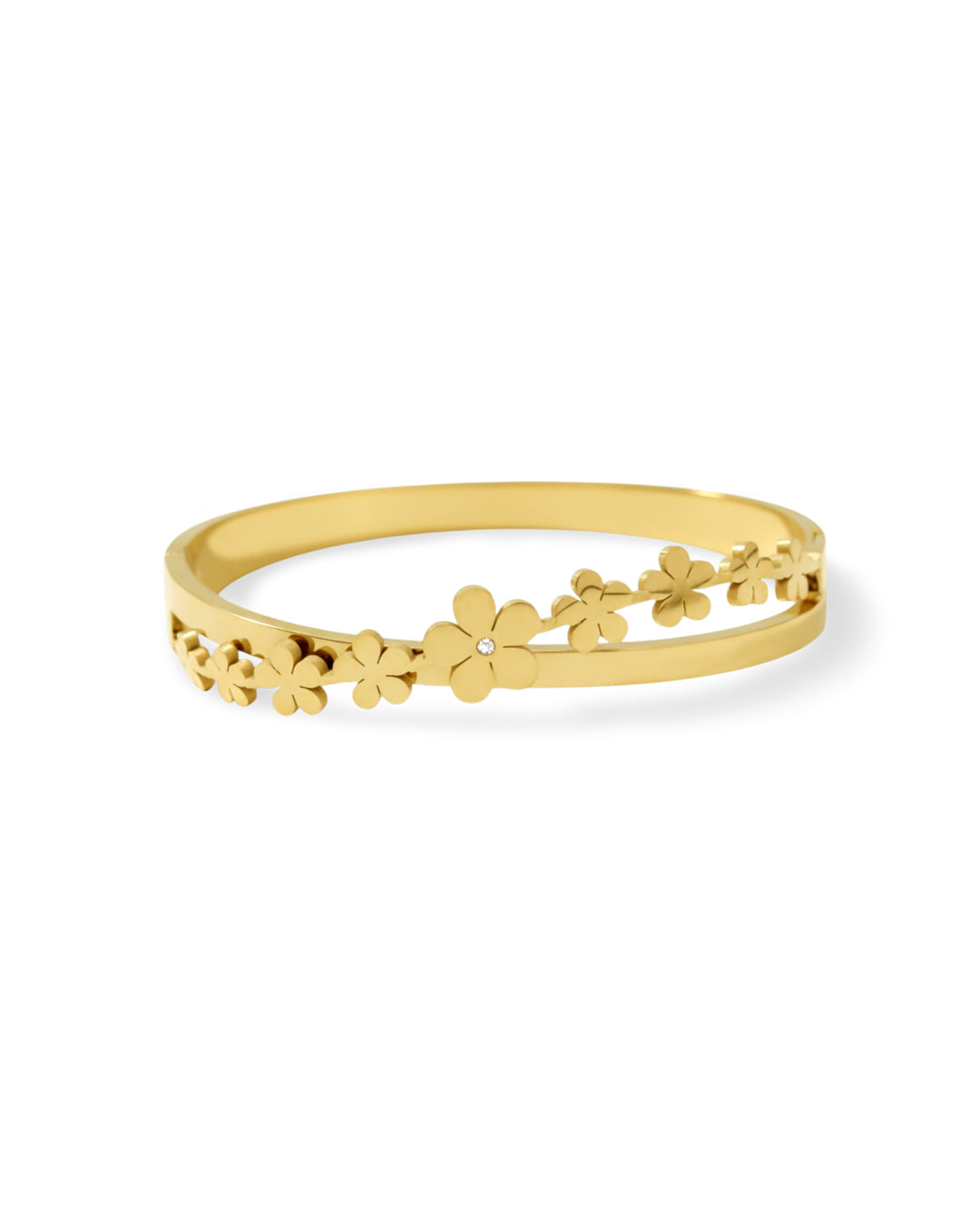 Daisy Trail Crystal Gold Plated Kada