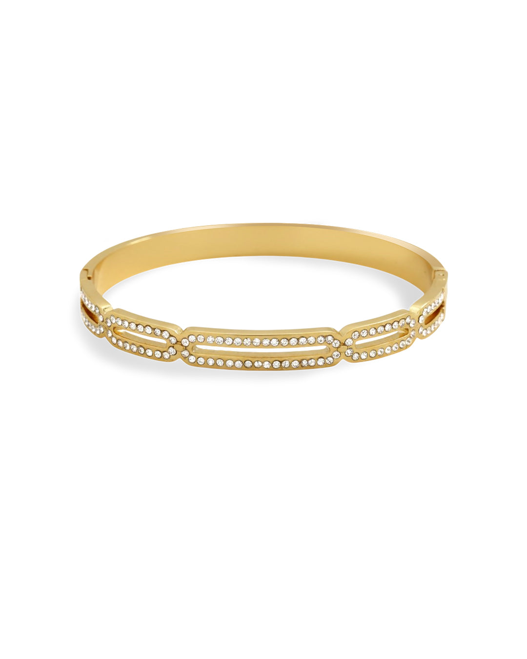 Pavé Link Illusion Gold Plated Kada