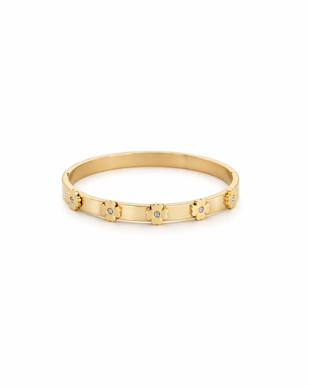 Daisy Solitaire Eternity Gold Plated Kada