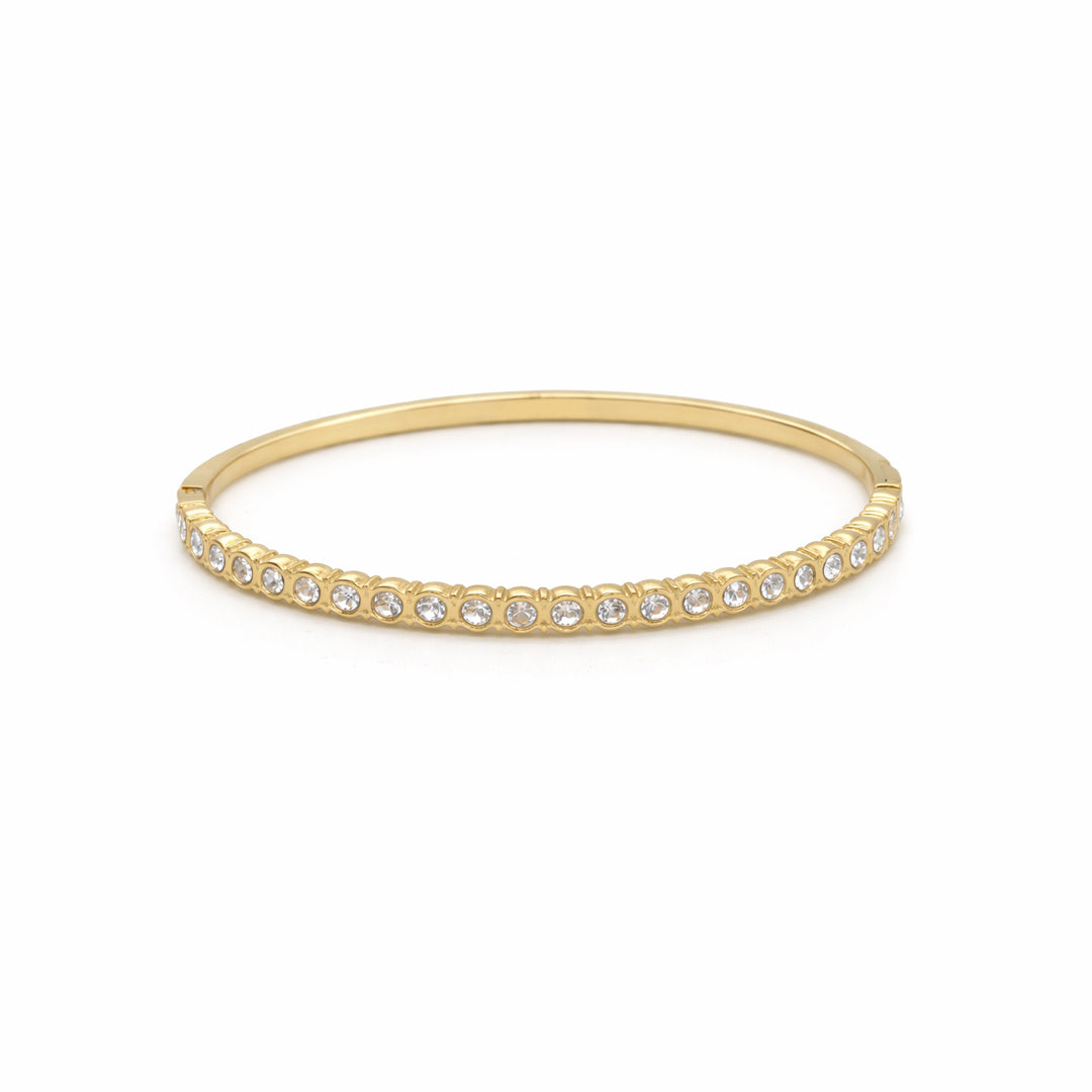 Bezel Crystal Row Gold Plated Kada
